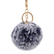 Cute Faux Fur Fluffy Fuzzy Pom Pom Keychain